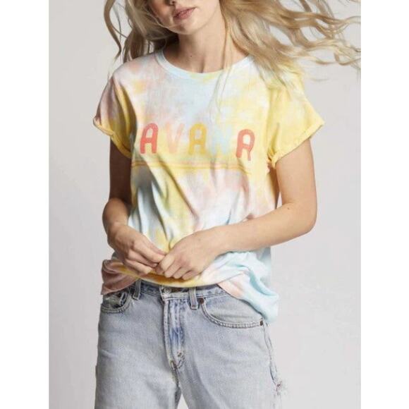 Copied - Recycled Karma "Havana Tie Dye Tropical Guacara" Tee - Size Large (NWT) - Picture 2 of 3